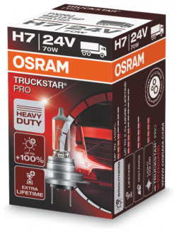 Лампа автомобильная OSRAM H7 70W PX26d +100% Truckstar Pro  2шт 24V 64215TSP2