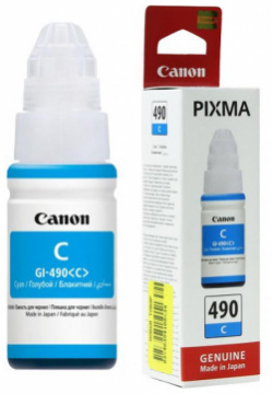 Картридж Canon GI 490C (0664C001) для Pixma G1400/2400/3400  голубой 0664C001