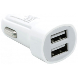 Автомобильное зарядное устройство BoraSCO 2 USB  1A белое 20635