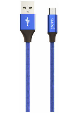 Дата кабель PERO DC 02 micro USB  2А 1м синий