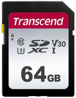 Карта памяти Transcend 64GB UHS I U3 SD card TS64GSDC300S 