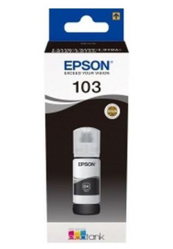 Картридж струйный Epson 103BK C13T00S14A черный (65мл) для L3100/3110/3150 К
