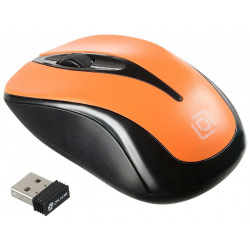 Мышь Oklick 675MW черный/оранжевый беспроводная с эффектным