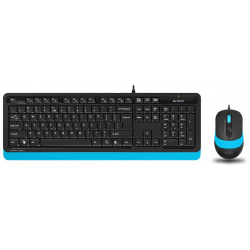 Набор клавиатура+мышь A4Tech Fstyler F1010 черный/синий BLUE 