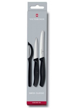 Набор ножей кухонных Victorinox Swiss Classic Paring (6 7113 31) 3 предмета черный 6 31 