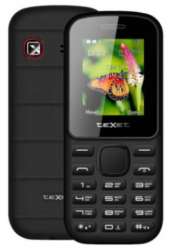 Мобильный телефон teXet TM 130 Black Red 