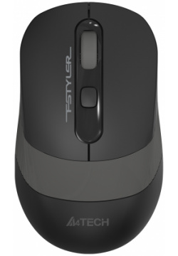 Мышь A4Tech Fstyler FG10S черный/серый silent беспроводная USB (4but) 