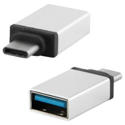 Адаптер Redline УТ000012622 USB Type C (m) 3 0 A(f) серебристый Red line 
