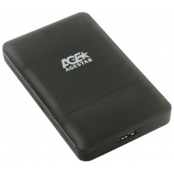 Внешний корпус для HDD/SSD AgeStar 3UBCP3 SATA пластик черный 2 5" 
