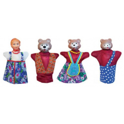Кукольный театр "Три медведя" 4 персонажа в пакете Русский стиль 11064 