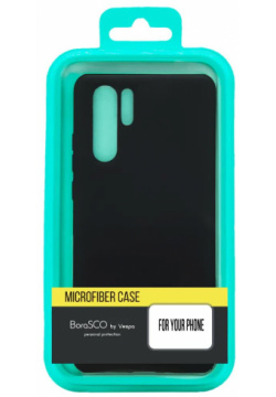 Чехол BoraSCO Microfiber Case для Xiaomi Redmi 9t черный Удобный и эластичный
