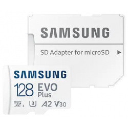 Карта памяти Samsung MB MC128KARU 128Gb microSDHC Evo Plus + SD адаптер MC128KA/RU 