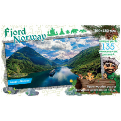 Фигурный деревянный пазл "Travel collection" Фьорды  Норвегия 8332 Нескучные игры