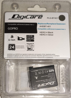 Аккумулятор DigiCare PLG BT401 / для GoPro AHDBT 401 уцененный