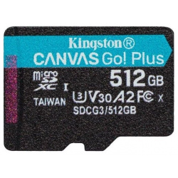 Карта памяти Kingston micro SDXC 512Gb Canvas Go Plus UHS I U3 A2 (170/90 MB/s) SDCG3/512GBSP 