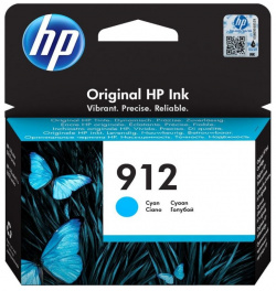 Картридж струйный HP 912 3YL77AE голубой (315стр ) для OfficeJet 801x/802x 