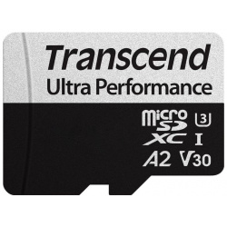 Карта памяти Transcend micro SDXC 256Gb 340S UHS I U3 V30 A2 + ADP (160/125 Mb/s) TS256GUSD340S 