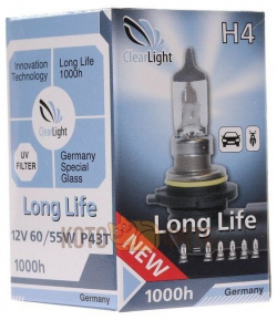 Лампа Clearlight H4 12V 60/55W LongLife MLH4LL Галогеновая