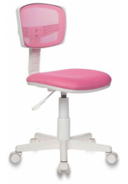 Кресло детское Бюрократ CH W299/PK/TW 13A спинка сетка розовый TW 06A (пластик белый) 