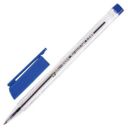 Ручка шариковая BRAUBERG трехгранная  СИНЯЯ корпус прозрачный узел 0 7 мм линия письма 3 BP216 (72 шт )
