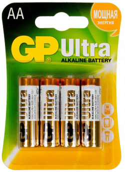 Батарейка GP Ultra Alkaline 15AU LR6 AA (4шт ) U4 Комплект из 4 х батареек