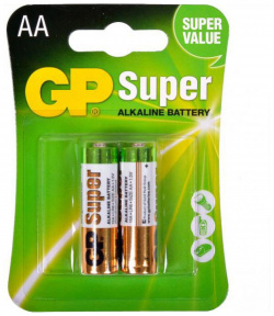 Батарейка GP Super Alkaline 15A LR6 AA (2шт ) U2/GP 2CR2 Комплект из двух