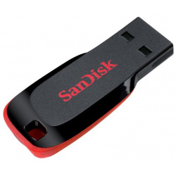 Флешка SanDisk Cruzer Blade 32Gb (SDCZ50 032G B35) USB2 0 черный/красный SDCZ50 B35 