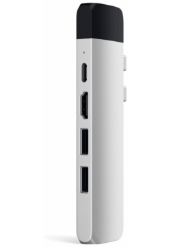 USB концентратор Satechi Aluminum Pro Hub With Ethernet для 2016/2017 MacBook 13/15 Silver ST TCPHES 