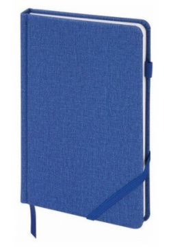 Ежедневник недатированный А5 (138x213 мм) BRAUBERG "Finest"  136 л кожзам резинка синий 111872