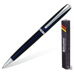 Ручка бизнес класса шариковая BRAUBERG Cayman Blue  корпус синий узел 1 мм линия письма 0 7 синяя 141409