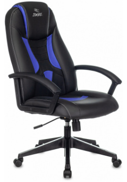 Кресло компьютерное Бюрократ Zombie 8 черный/синий искусственная кожа BLUE 