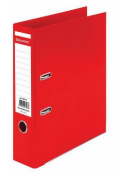 Папка регистратор BRAUBERG EXTRA 75мм красная  двустороннее покрытие пластик мет уголок 228572