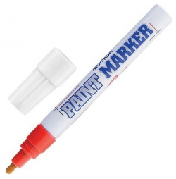 Маркер краска лаковый (paint marker) MUNHWA  4 мм КРАСНЫЙ нитро основа алюминиевый корпус PM 03