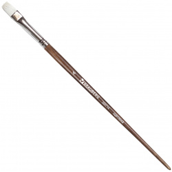 Кисть художественная профессиональная BRAUBERG ART CLASSIC  щетина плоская № 4 длинная ручка (10 шт )