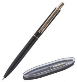 Ручка бизнес класса шариковая BRAUBERG Larghetto  СИНЯЯ корпус черный с хромированными деталями линия письма 0 5 мм 143476