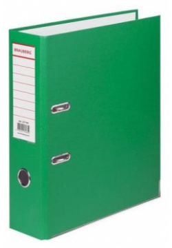 Папка регистратор BRAUBERG с покрытием из ПВХ  80 мм уголком зеленая (удвоенный срок службы) 227193