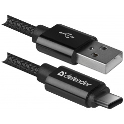 Кабель Defender USB09 03T PRO USB2 0 Черный AM Type C 1m 2 1A (87814) 87814 П