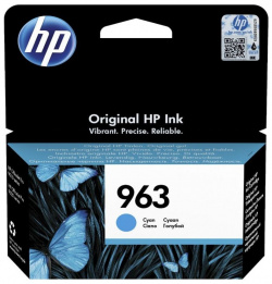 Картридж струйный HP 963 3JA23AE голубой (700стр ) для OfficeJet Pro 901x/902x/HP 
