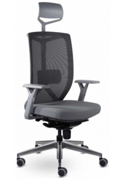 Кресло UTFC Профи М 900 с подголовником серый пластик (серый) КИПРОФИ02 