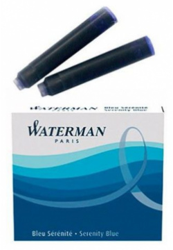 Картриджи чернильные Waterman S0110950 (6 шт ) синий 
