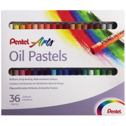 Пастель масляная художественная PENTEL Oil Pastels  36 цветов круглое сечение картонная упаковка PHN4
