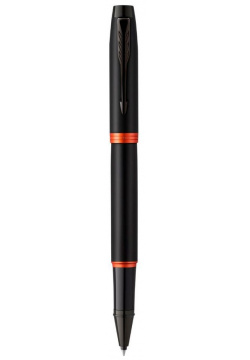 Ручка роллер Parker IM Vibrant Rings T315 (CW2172945) Flame Orange PVD F черн  подар кор сменный стержень 1стерж линия 0 5мм кругл телескопич корпус 1цв CW2172945