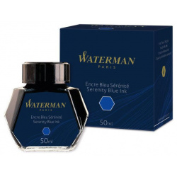 Флакон с чернилами Waterman (CWS0110720) Serenity Blue чернила 50мл для ручек перьевых CWS0110720 