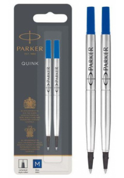 Стержень роллер Parker Quink RB Z01 (CW1950327) M 0 7мм синие чернила блистер (2шт) CW1950327 