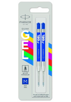 Стержень для шариковой ручки (гелевый) синий  2 шт Parker 2136210
