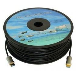 Кабель аудио видео Fiber Optic HDMI (m)/HDMI (m) 35м  Позолоченные контакты черный Noname