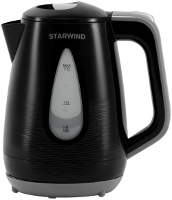 Чайник электрический Starwind SKP2316 1 7л  2200Вт черный/серый (корпус: пластик)
