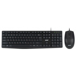 Клавиатура + мышь Acer OMW141 клав:черный мышь:черный USB (ZL MCEEE 01M) ZL 01M 