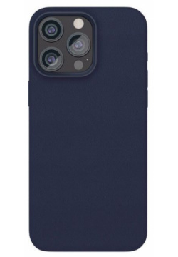 Чехол защитный VLP Ecopelle Case с MagSafe для iPhone 15 ProMax  синий 10513008