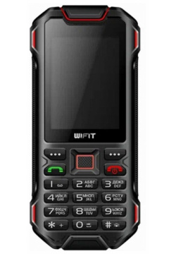 Мобильный телефон Wifit IP 68 Wirug F1 Black Red 